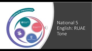 FVWL RIC National 5 English RUAE Tone [upl. by Pasahow]