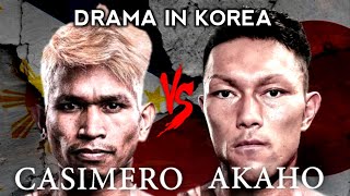 CASIMERO VS AKAHO FULL FIGHT DRAMA IN KOREA [upl. by Rosel]