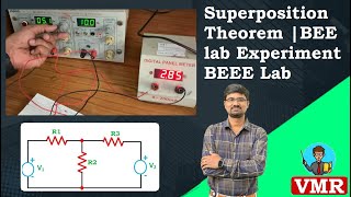 9Superposition Theorem Lab Experiment  Basic Electrical and Electronics Engineering Lab  BEEE Lab [upl. by Elsworth]