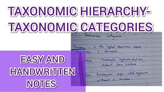 Taxonomic categories taxonomic hierarchy [upl. by Krystal]