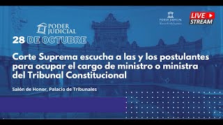 Corte Suprema escucha a postulantes para ocupar el cargo de ministro del Tribunal Constitucional [upl. by Uta]