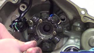 CRF Stator Flywheel Cam Chain Removal and Install  Parts in Description [upl. by Bayly603]