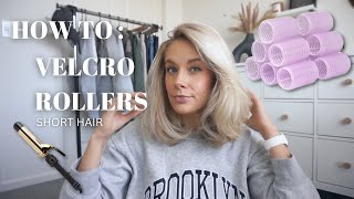 HOW TO Velcro Rollers on Short Hair  2 ways [upl. by Aznola]