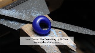 Jewelry Design and Fabrication How to Hand Carved a Wax Dome Ring [upl. by Louth941]