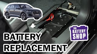 Audi Q7 2016present  New Battery Install passenger footwell amp Registration [upl. by Roman]