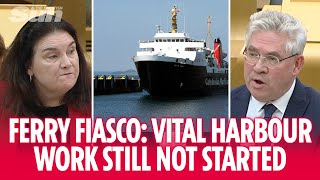 FERRY FIASCO Anger as Ardrossan harbour work STILL not started meaning new ferries CANT use it [upl. by Miehar]