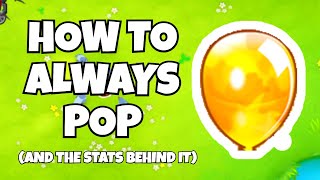 How To ALWAYS Pop The Golden Bloon in BTD6 And The Stats Behind It [upl. by Aihsenad79]