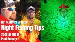 Summer Crappie Fishing at night with Lights [upl. by Yrnehnhoj]