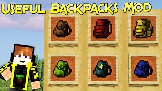 Useful Backpacks Mod  Tu Mochila Aventurera  Forge  Para Minecraft 1144  Review Español [upl. by Eetnod]