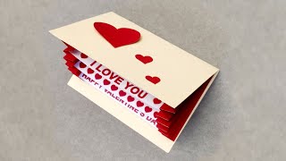 How to Make Valentine Cards  Valentine Cards Handmade Easy  Valentine Day Card [upl. by Hege175]