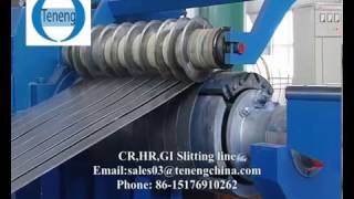 High speed steel coil slitting line sheet metal slitter machine [upl. by Anaher861]