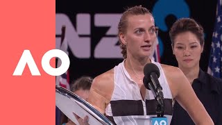 Petra Kvitovas emotional speech F  Australian Open 2019 [upl. by Theobald227]