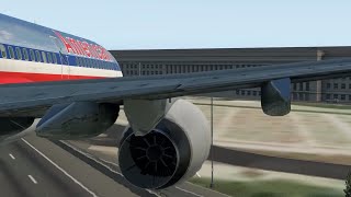 911  AA Flight 77  Crash Animation XPlane 11 [upl. by Ohaus620]