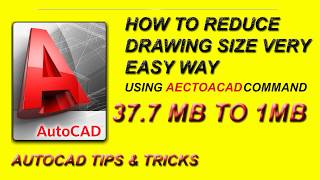 HOW TO REDUCE AUTOCAD FILE SIZE VERY EASY METHOD [upl. by Bellanca744]