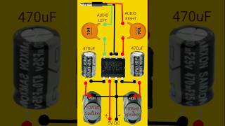 TDA2822M dual speaker audio amplifier kaise banaye shorts trending [upl. by Nies]