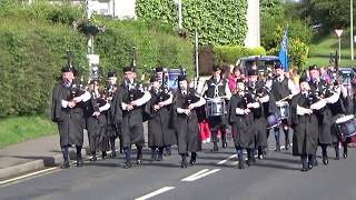 Cullybackey Pipe Band  Cunningham Memorial Church Parade 2017 [upl. by Rola]