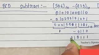 BCD Subtraction Hindi  Lec28 [upl. by Sutit882]