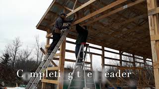 Pole Barn Build 14 Framing the Overhead Door [upl. by Coleman]