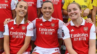 Behind the Scenes at the 202223 Arsenal Womens Team Photocall [upl. by Felic940]