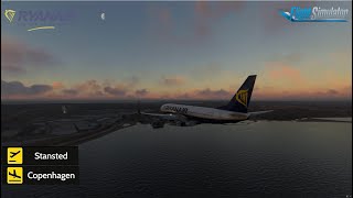 Stansted Copenhagen  MSFS 2020  Ryanair  VATSIM [upl. by Obeded291]