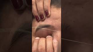 Eyebrow threading threading eyebrow shape hair salon threading threading [upl. by Ovatsug]