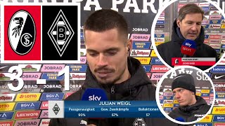 Julian Weigl Gregoritsch Saier Interview Nach Dem Spiel SC Freiburg 3 vs 1 Borussia Mgladbach [upl. by Annaet]