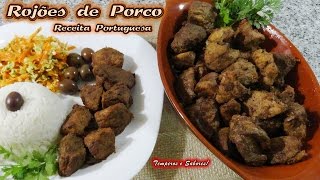 ROJÕES DE PORCO receita tradicional Portuguesa [upl. by Godred]