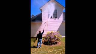 Pressure Washing a Two Story House [upl. by Woodcock]