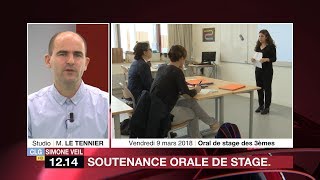 Soutenance orale du stage en entreprise des élèves de 3ème [upl. by Orvan]