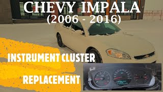 Chevrolet Impala  INSTRUMENT CLUSTER REMOVAL  REPLACEMENT 2006  2016 [upl. by Attennod]