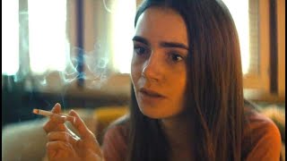 Lily Collins smoking cigarette Part 1 🚬 [upl. by Sawyer]