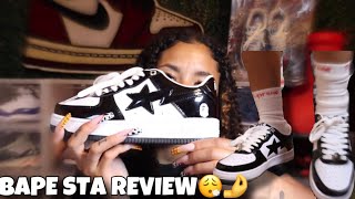 A Bathing Ape Bape Sta Low Black REVIEWON FOOT🔥🔥 [upl. by Maro419]