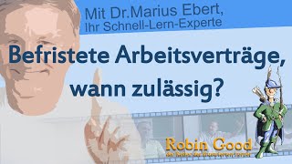 Befristete Arbeitsverträge wann zulässig [upl. by Siari]