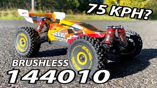 WLToys 144010 Brushless 114 4WD High Speed RC Car Speed Test [upl. by Ecirtael]