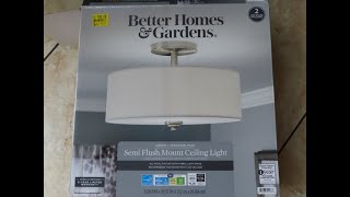 Better Homes amp Gardens Semi Flush Mount Ceiling Light Installation How To [upl. by Marissa360]