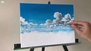 Cloud Acrylic STEP by STEP Painting Tutorial ColorByFeliks [upl. by Nilatak]