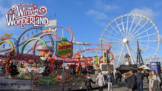 Hyde Park Winter Wonderland Full Walkthrough  All Rides and Areas Nov 2021 4K [upl. by Mroz]