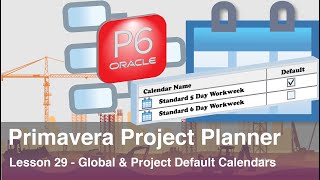 Primavera Project Planner P6  Lesson 29  How Default Calendars works [upl. by Silverstein]