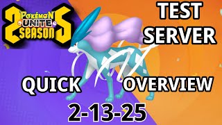 SUICUNE OVERVIEW  POKEMON UNITE TEST SERVER [upl. by Nauqel918]