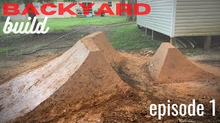 KJ Romeros backyard BMX Track  trails pump track build  Episode 1 [upl. by Aihsemek685]