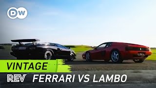 Ferrari Testarossa vs Lamborghini Countach  Vintage [upl. by Jurdi682]