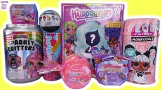 DOLLS Hairdorables 2 LOL Surprise Hairgoals 5 Poopsie Sparkly Critters TOYS Unboxing Fun [upl. by Mycah340]