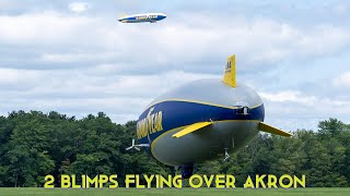 Two Goodyear Blimps Flying at Wingfoot Lake [upl. by Audris291]