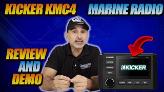 Kicker KMC4 Marine Headunit with Bluetooth Review and Demo [upl. by Graf161]