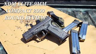 XDM Elite 9mm 2000 Round Review with Tier1 Axis Slim Holster [upl. by Nyleuqaj748]