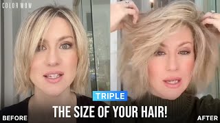 Insane Hair Volume Transformation with the Color Wow Volumizing VIPs Kit [upl. by Ardnait198]