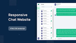 Responsive Chat Website  HTML CSS Javascript [upl. by Iat210]