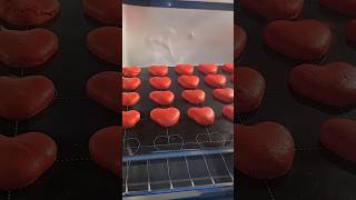 Macarons baking in the oven time lapse So satisfying baking cakedecorating [upl. by Ruddy]