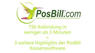 Anbindung der TSE an Deine PosBill Kassensoftware [upl. by Ketchan278]