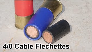 40 Copper Cable Flechette Rounds  Tested [upl. by Rod]